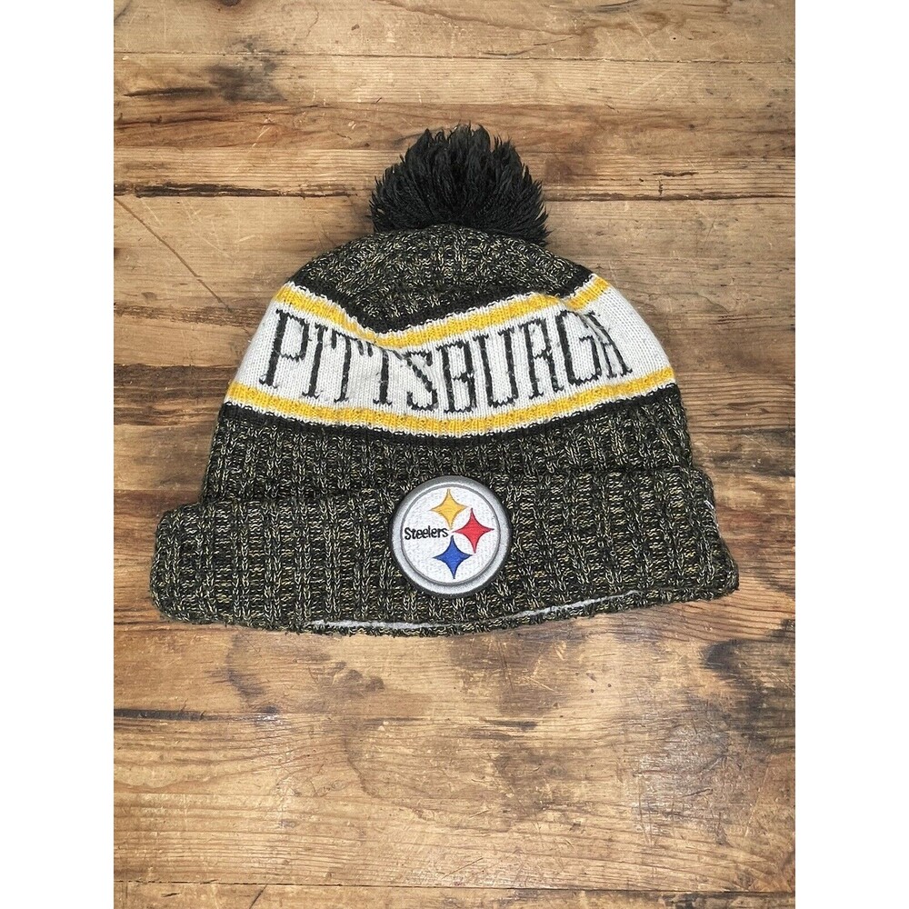 New Era NFL Pittsburgh Steelers Football Logo Warm Knit Beanie Winter Hat Cap